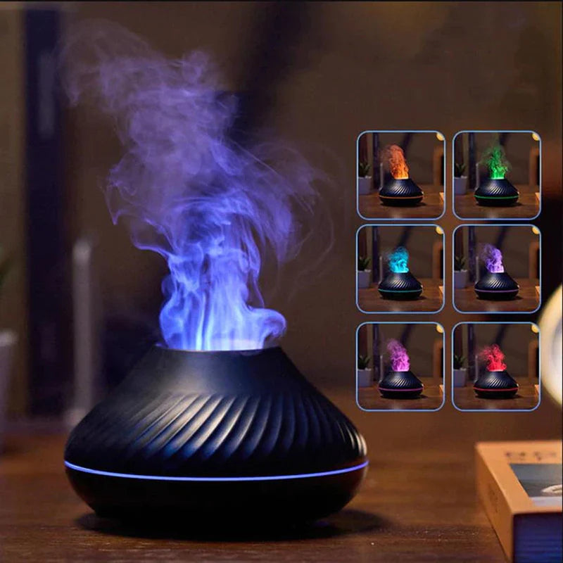 Flame Aroma Diffuser Room Fragrance Mist Maker Essential Oil Diffuser for Home Living Room Office