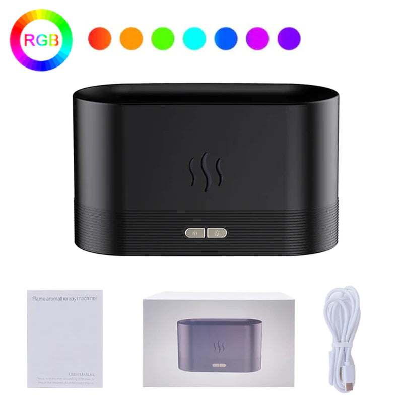 Flame Aroma Diffuser Room Fragrance Mist Maker Essential Oil Diffuser for Home Living Room Office