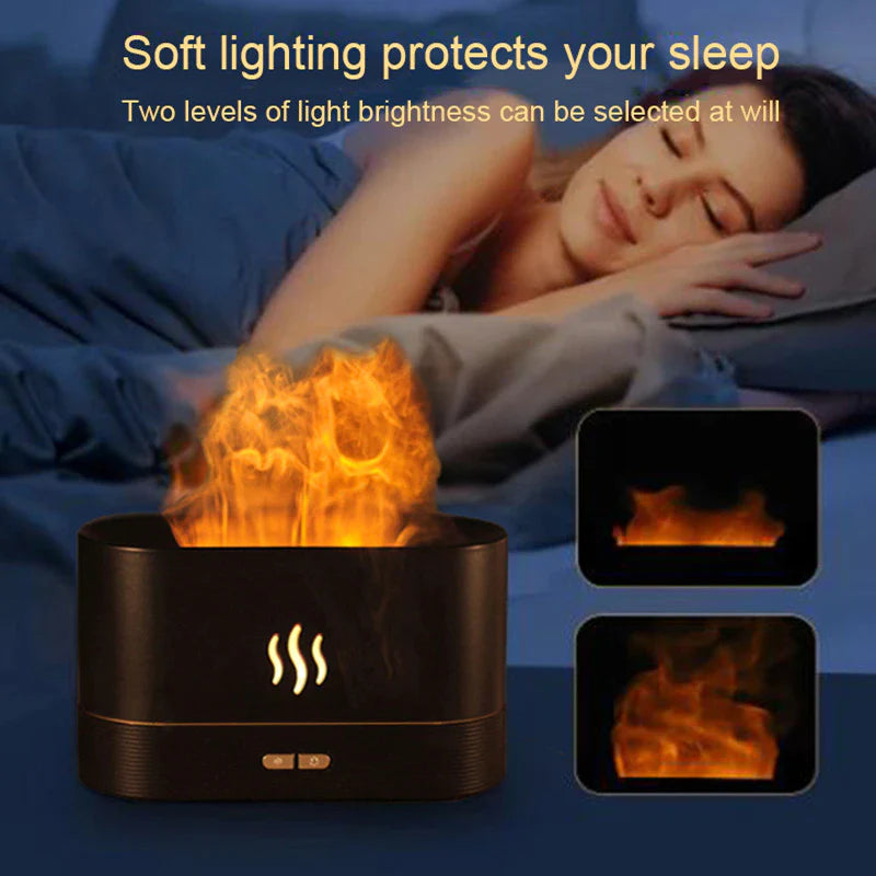 Flame Aroma Diffuser Room Fragrance Mist Maker Essential Oil Diffuser for Home Living Room Office