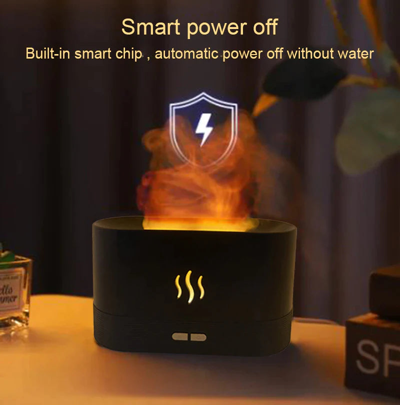 Flame Aroma Diffuser Room Fragrance Mist Maker Essential Oil Diffuser for Home Living Room Office