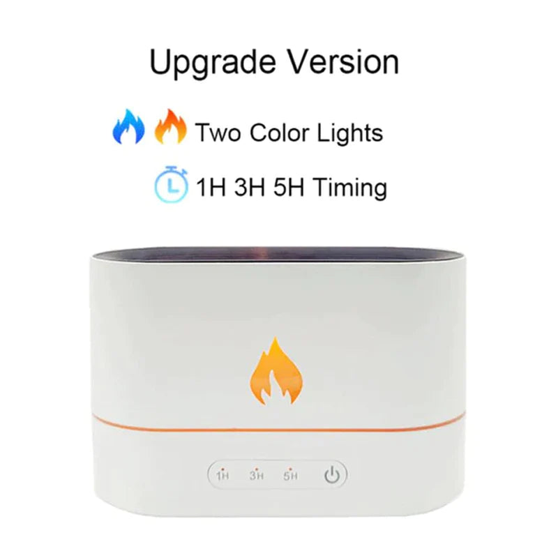 Flame Aroma Diffuser Room Fragrance Mist Maker Essential Oil Diffuser for Home Living Room Office