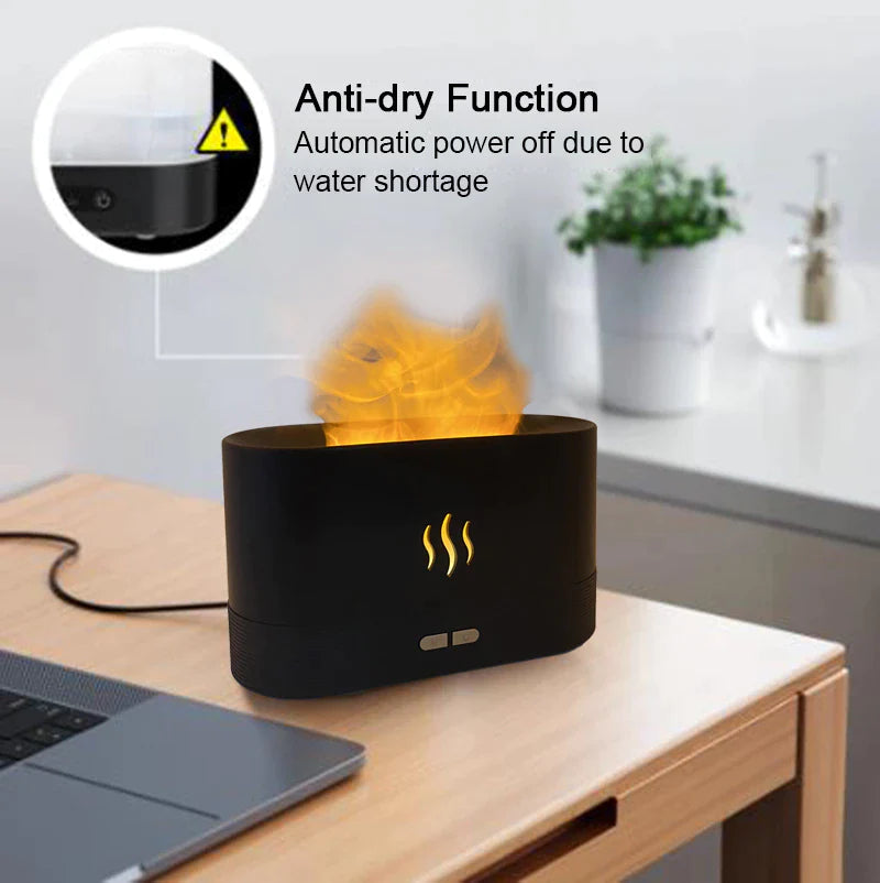 Flame Aroma Diffuser Room Fragrance Mist Maker Essential Oil Diffuser for Home Living Room Office